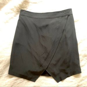 Madewell Black Wrap Shift Mini Skirt